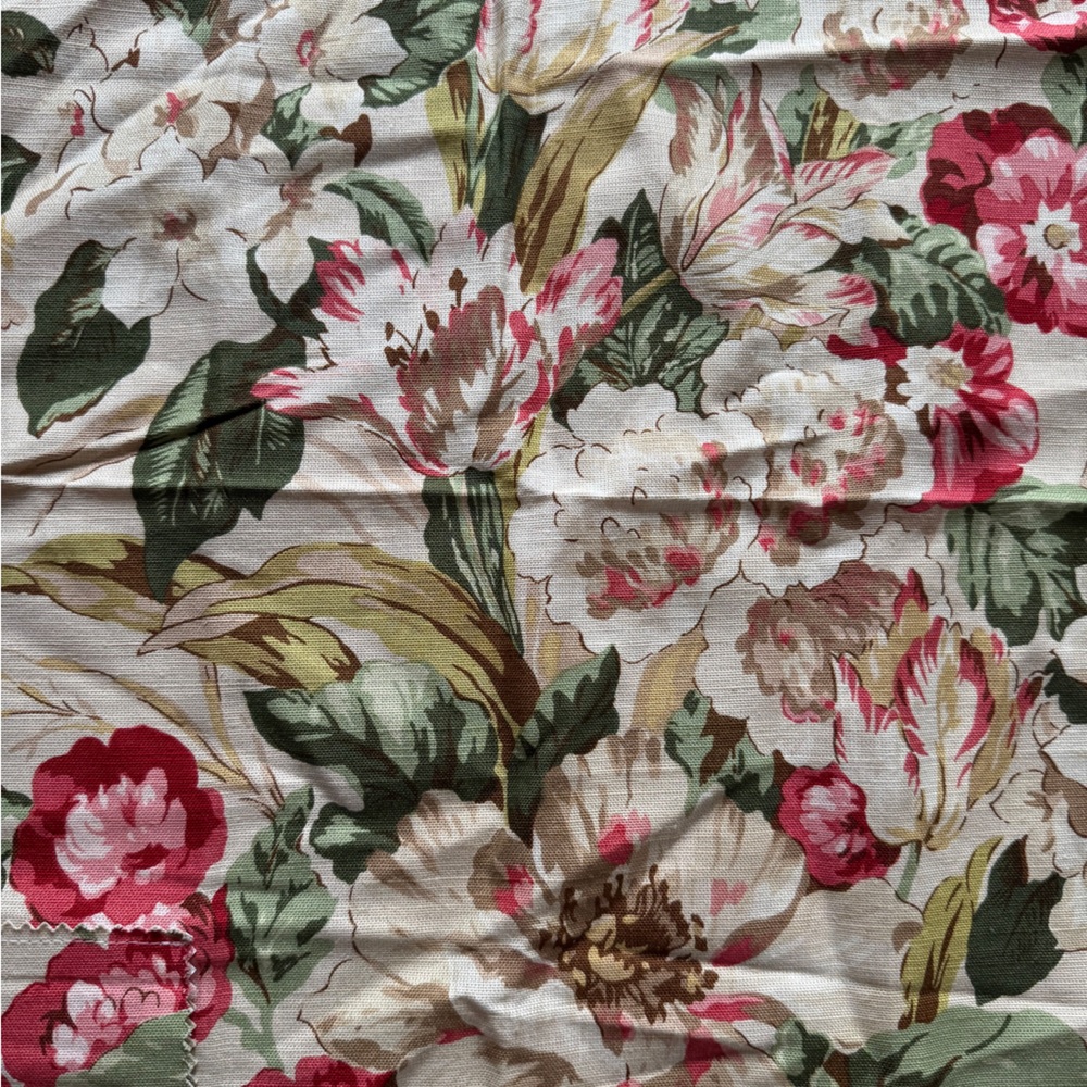 Schumacher floral fabric sample (pillow size)